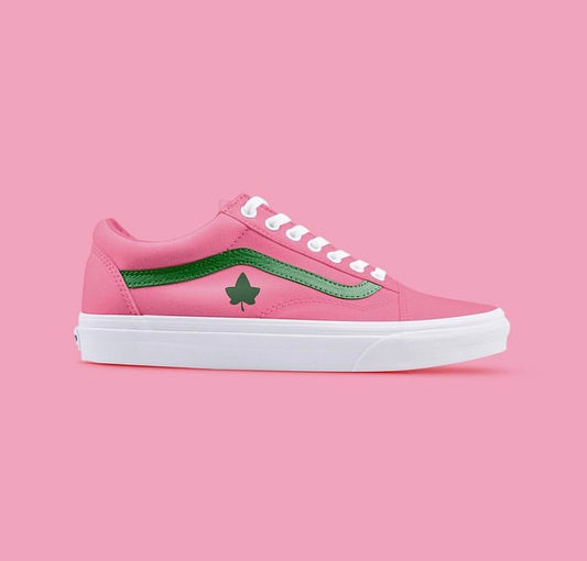 “Pink Canvas Alpha Kappa Alpha” Footwear
